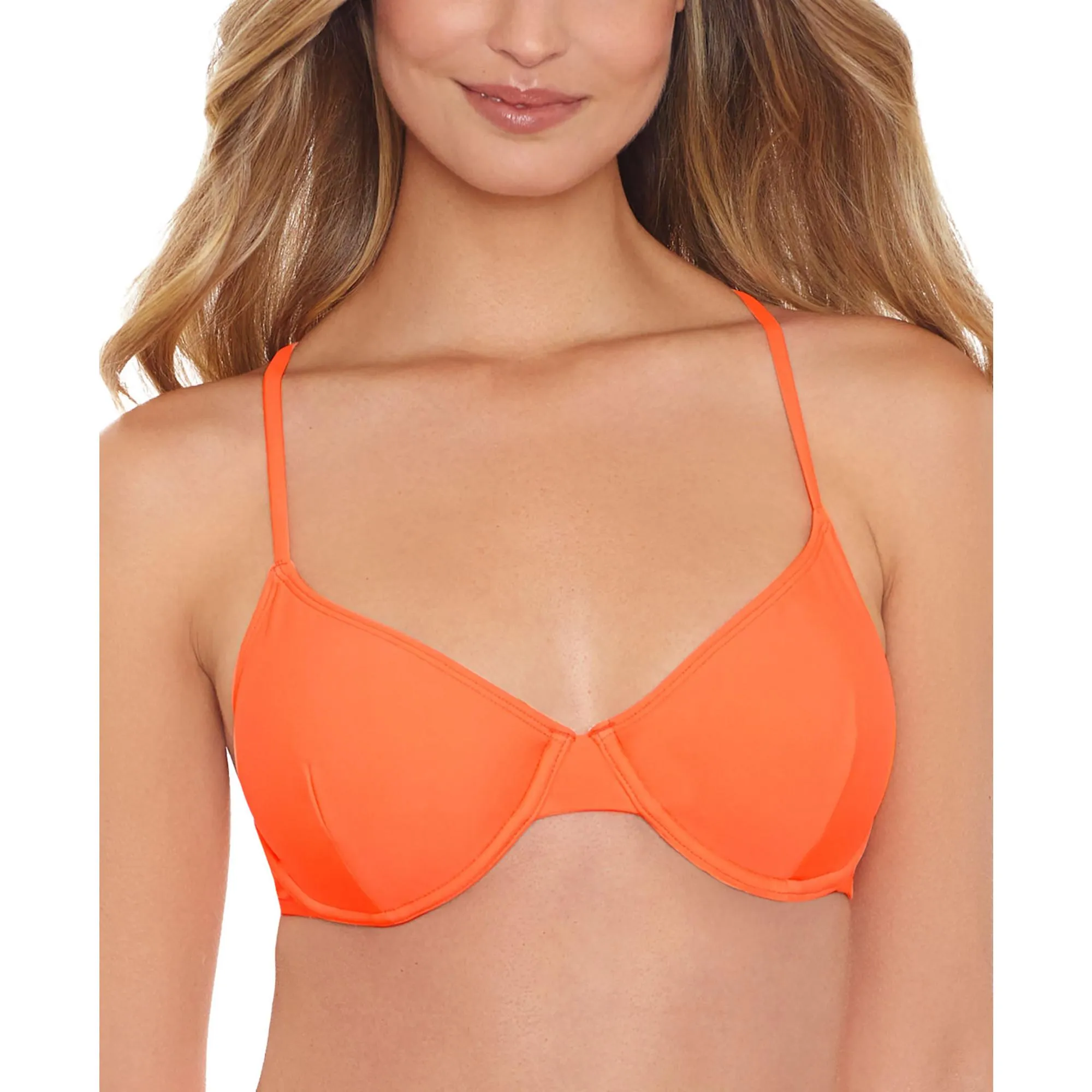 Juniors Womens Underwire Plunge Bikini Swim top