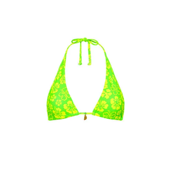 Kulani Kinis Bind Tie Halter Top-Aloha Lime