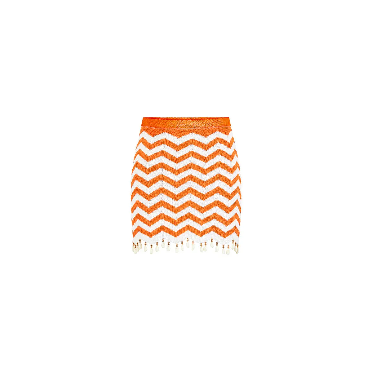 KULANI KINIS Chevron Knit Mini Skirt - Dreamsicle