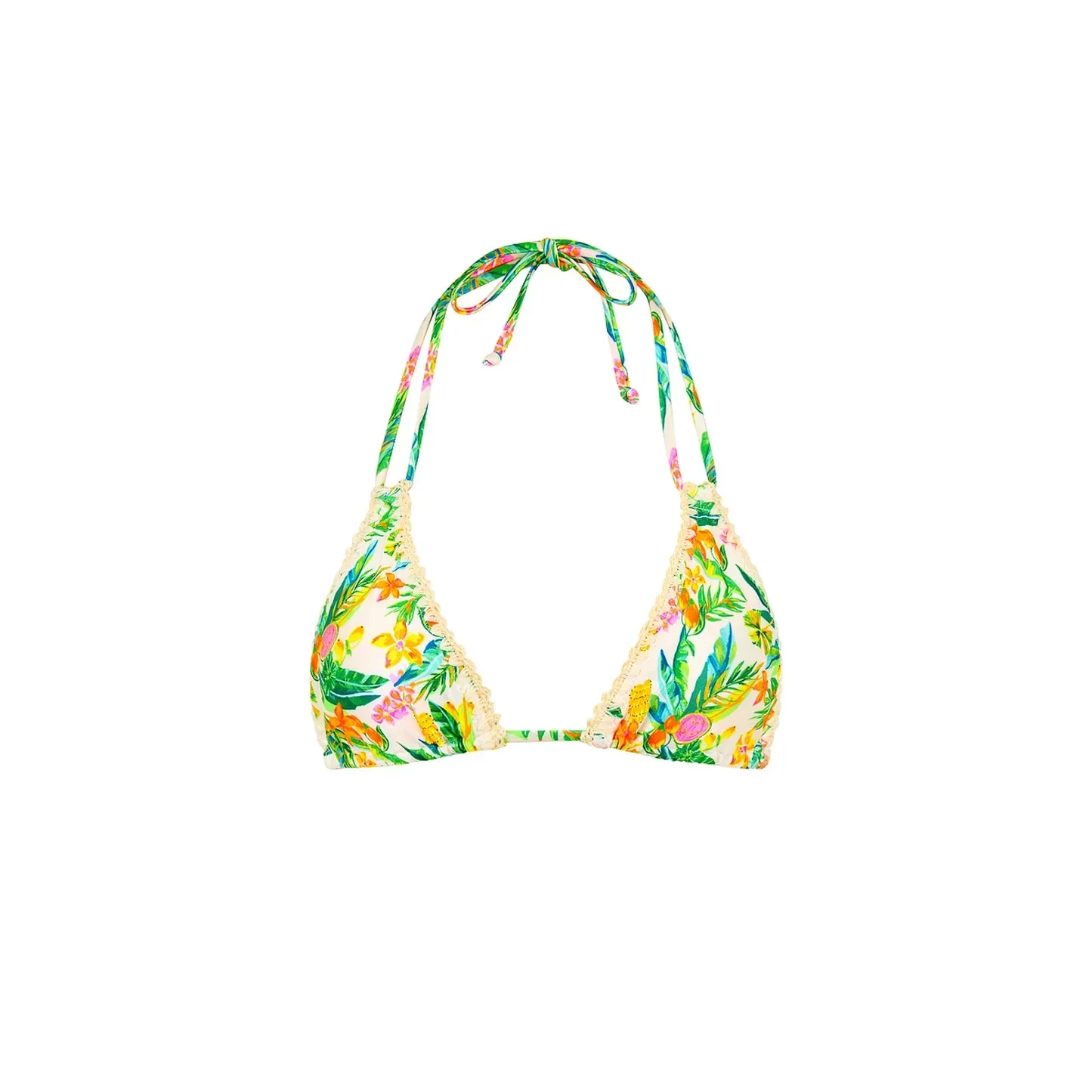 KULANI KINIS Crochet Halter Bikini Top - Golden Hour