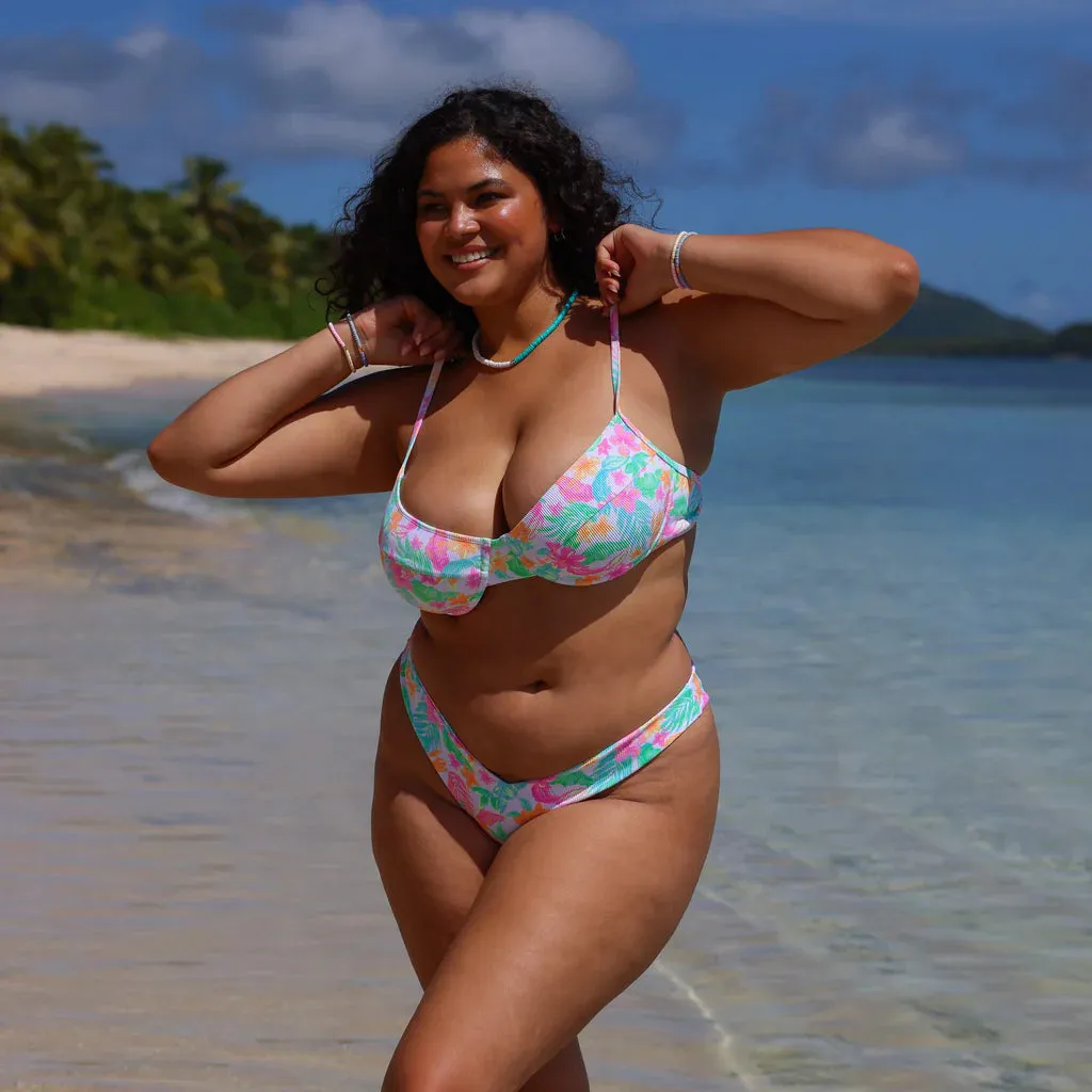 KULANI KINIS Ditsy Underwire bikini top-Coconut Dreams