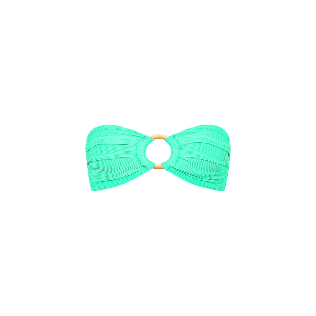 KULANI KINIS Strapless bandeau bikini top-Turquoise Mint Rib