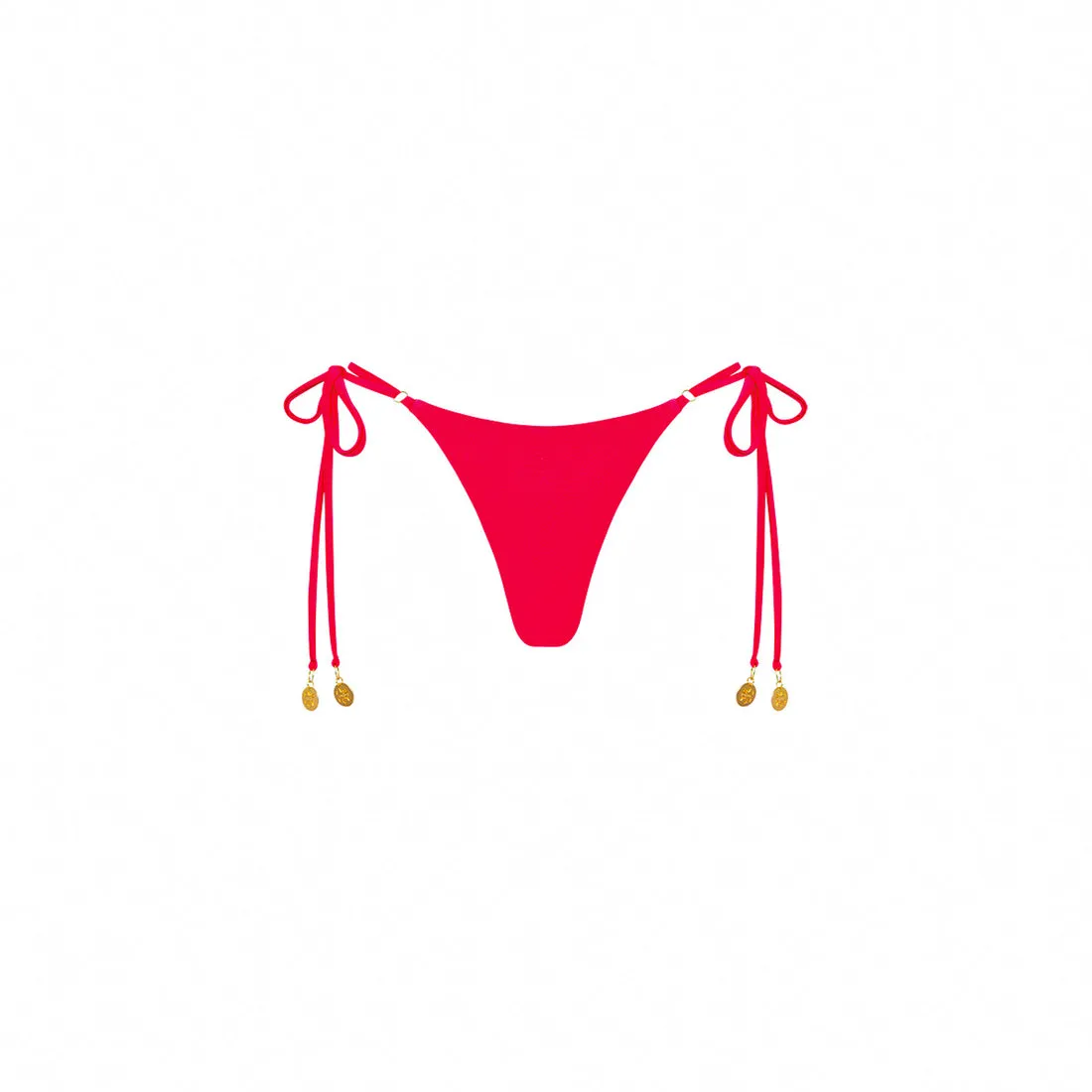 Kulani Kinis Thong Tie Side Bottom-Neon Rose Shimmer