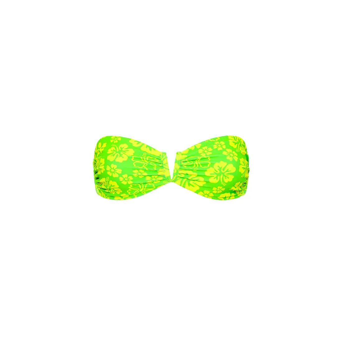 KULANI KINIS V Strapless Bandeau bikini top-Aloha Lime