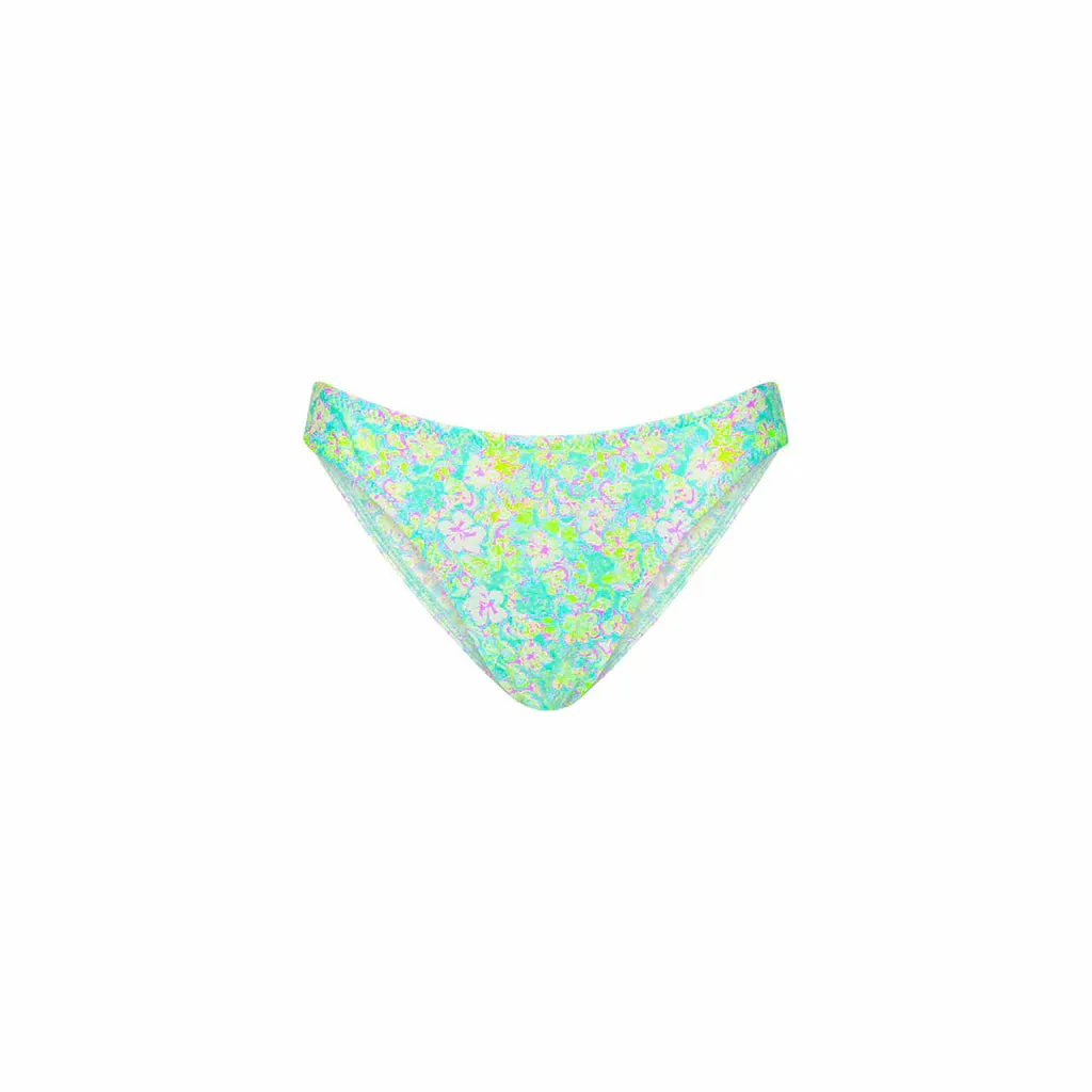 KULANI KINIS Vintage V Full Coverage Bikini Bottom - Hibiscus Fizz
