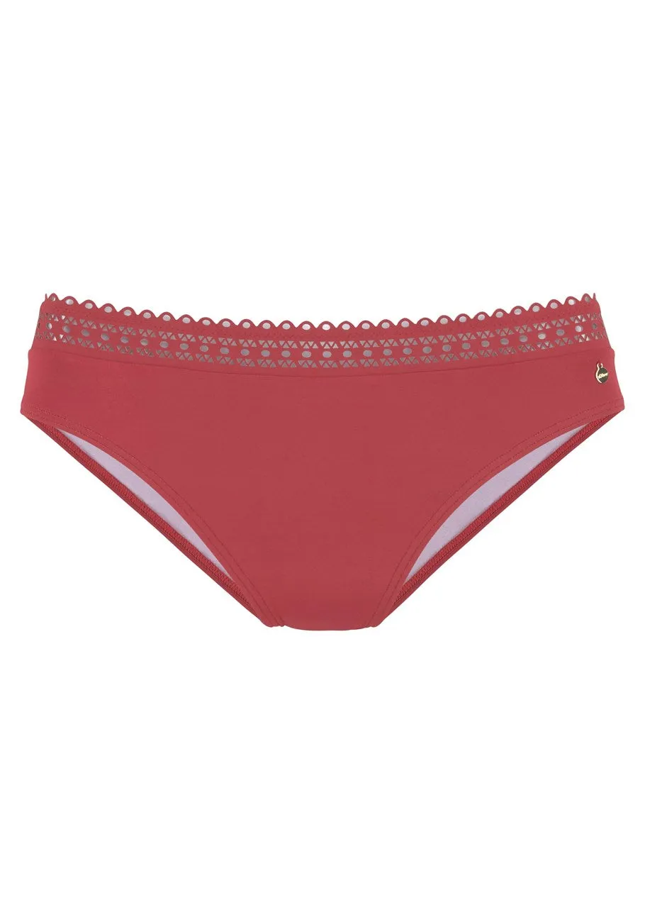 LASCANA Women's Lace Detail Bikini Swim Bottom