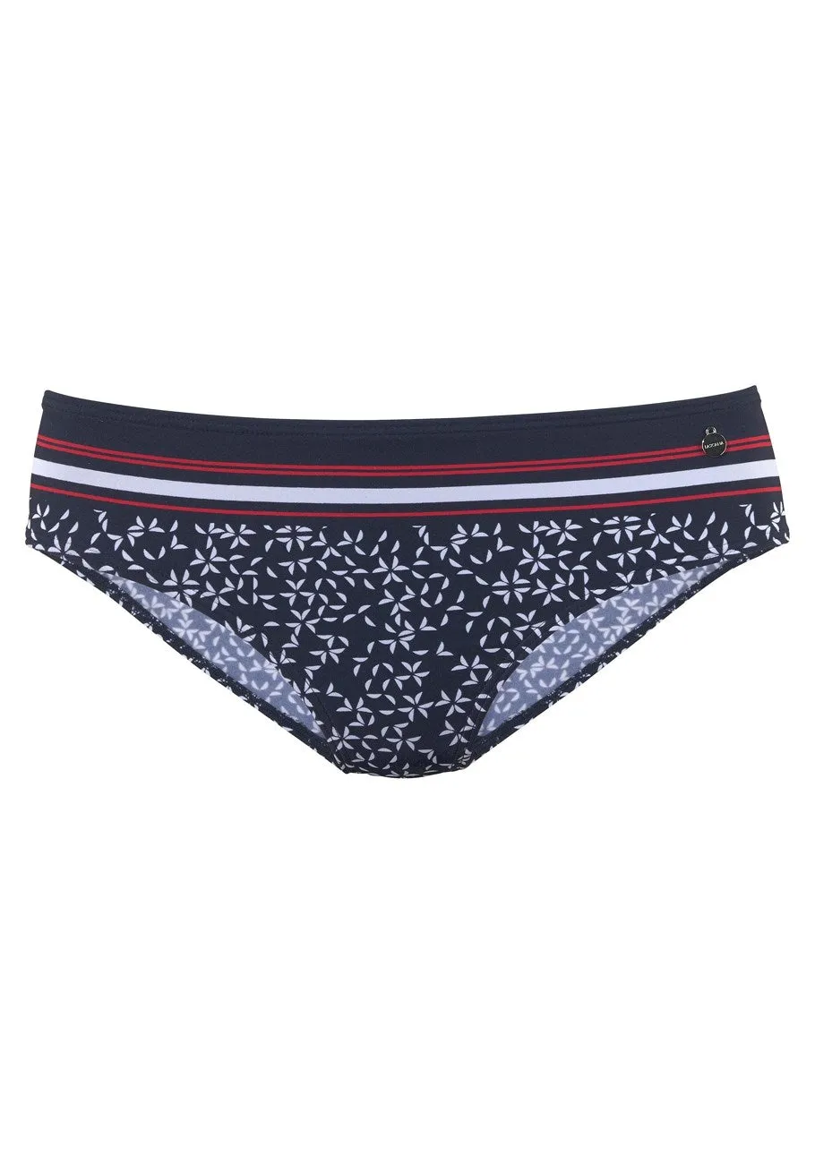 LASCANA Women's Pattern Classic Bikini Swim Bottom