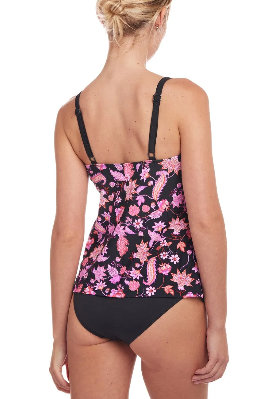 LASCANA Women's Printed Underwire Tankini Top