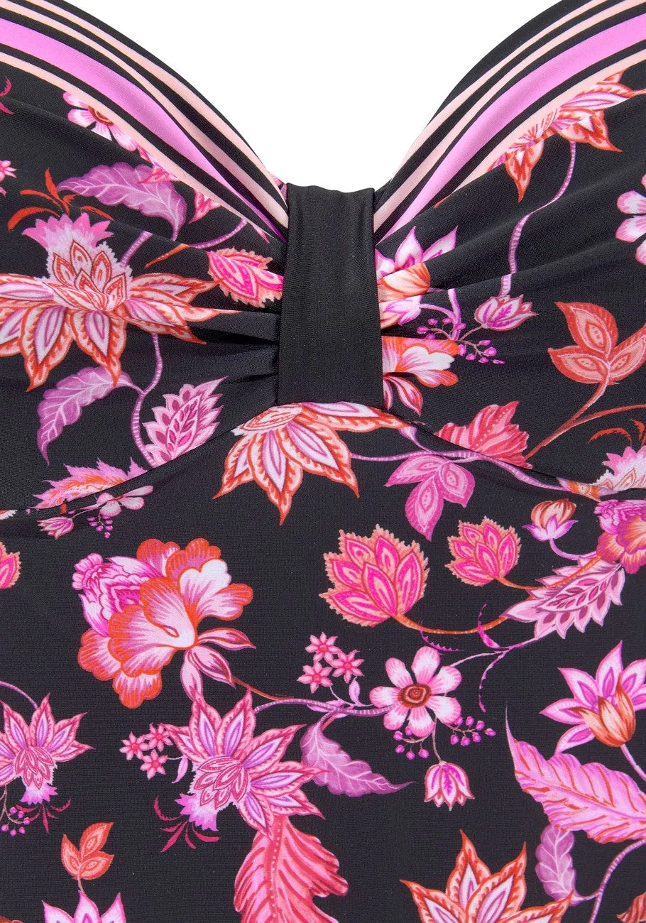 LASCANA Women's Printed Underwire Tankini Top