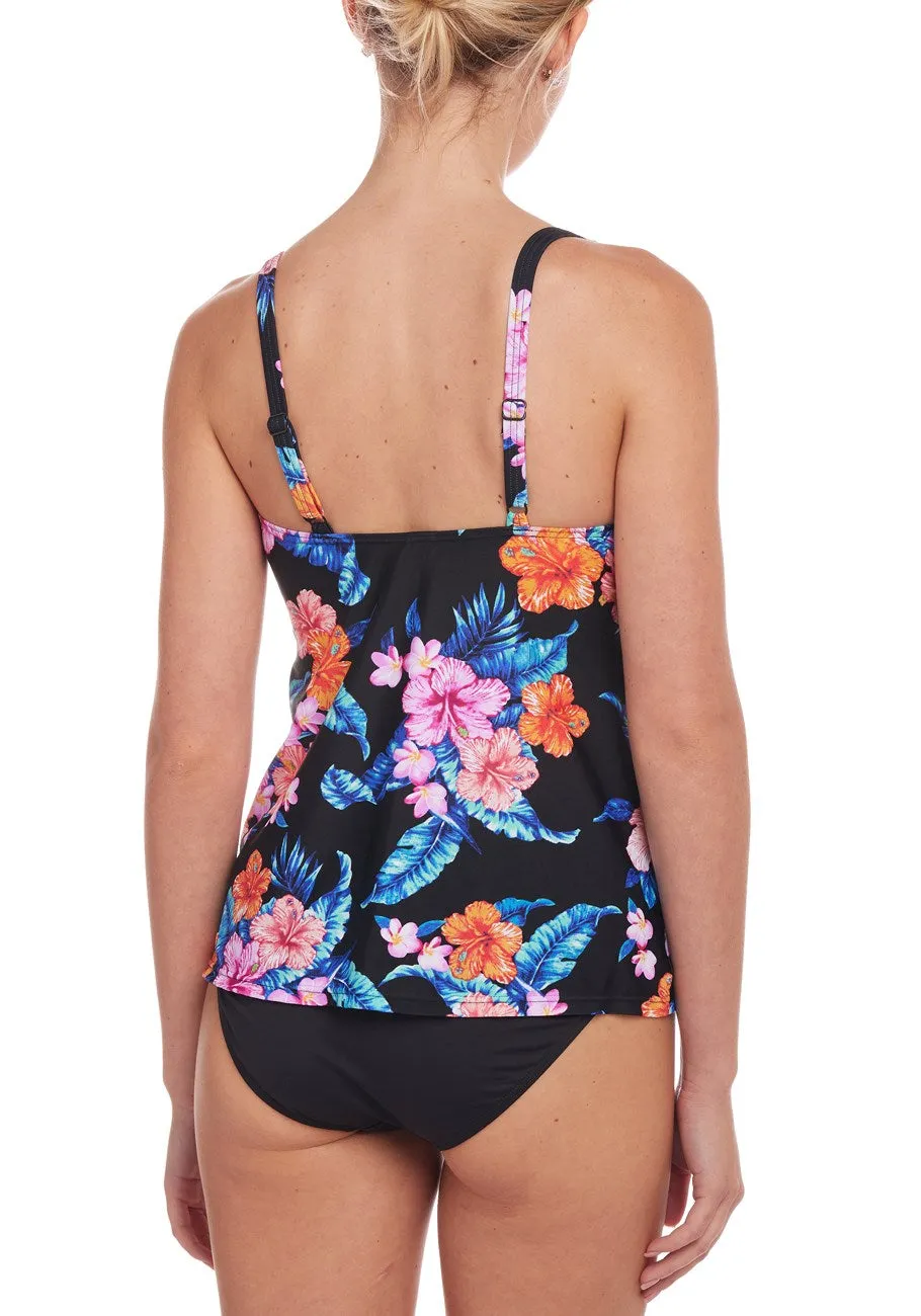 LASCANA Women's Tropical Print Tankini Top