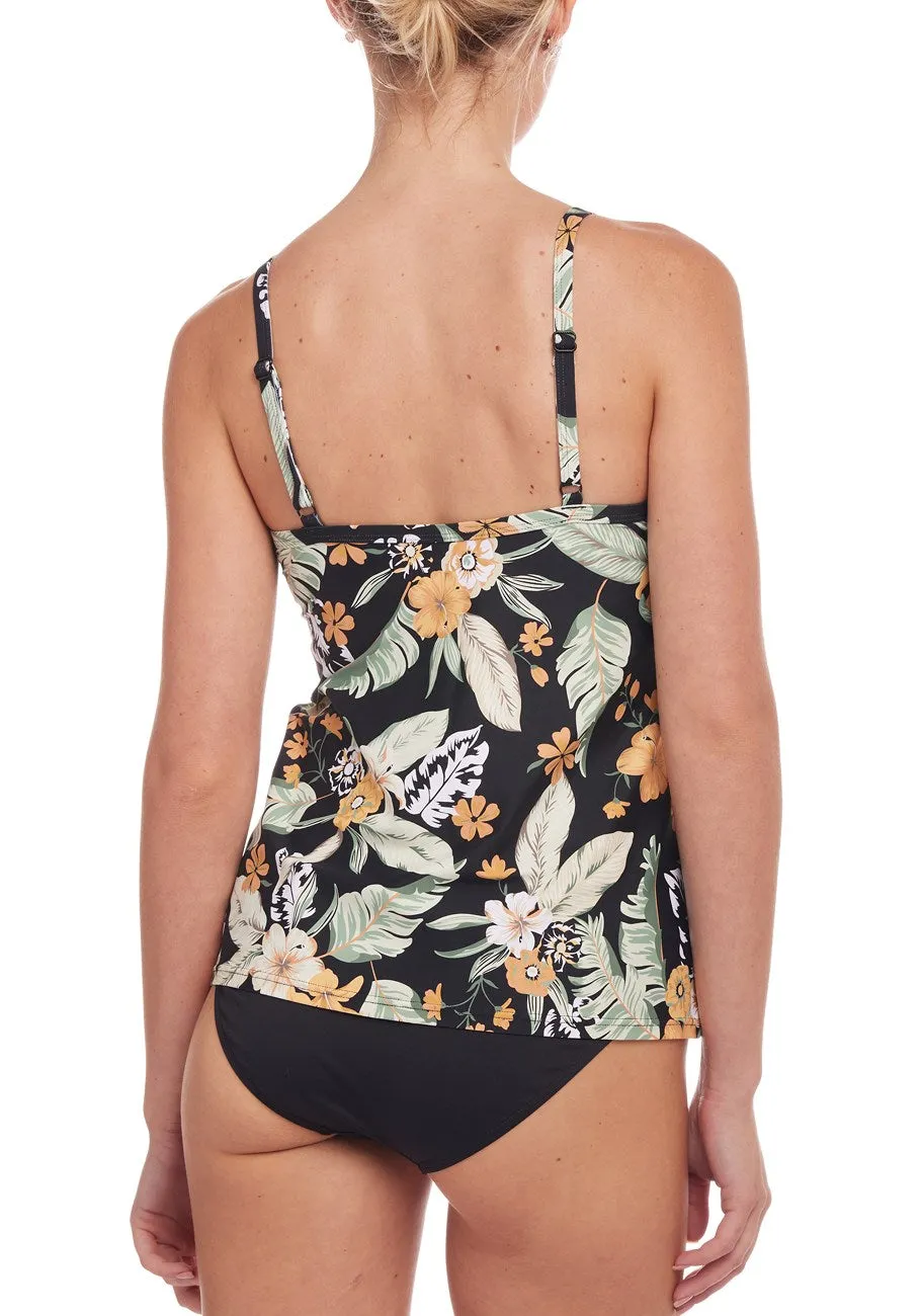 LASCANA Women's Tropical Print Underwire Tankini To