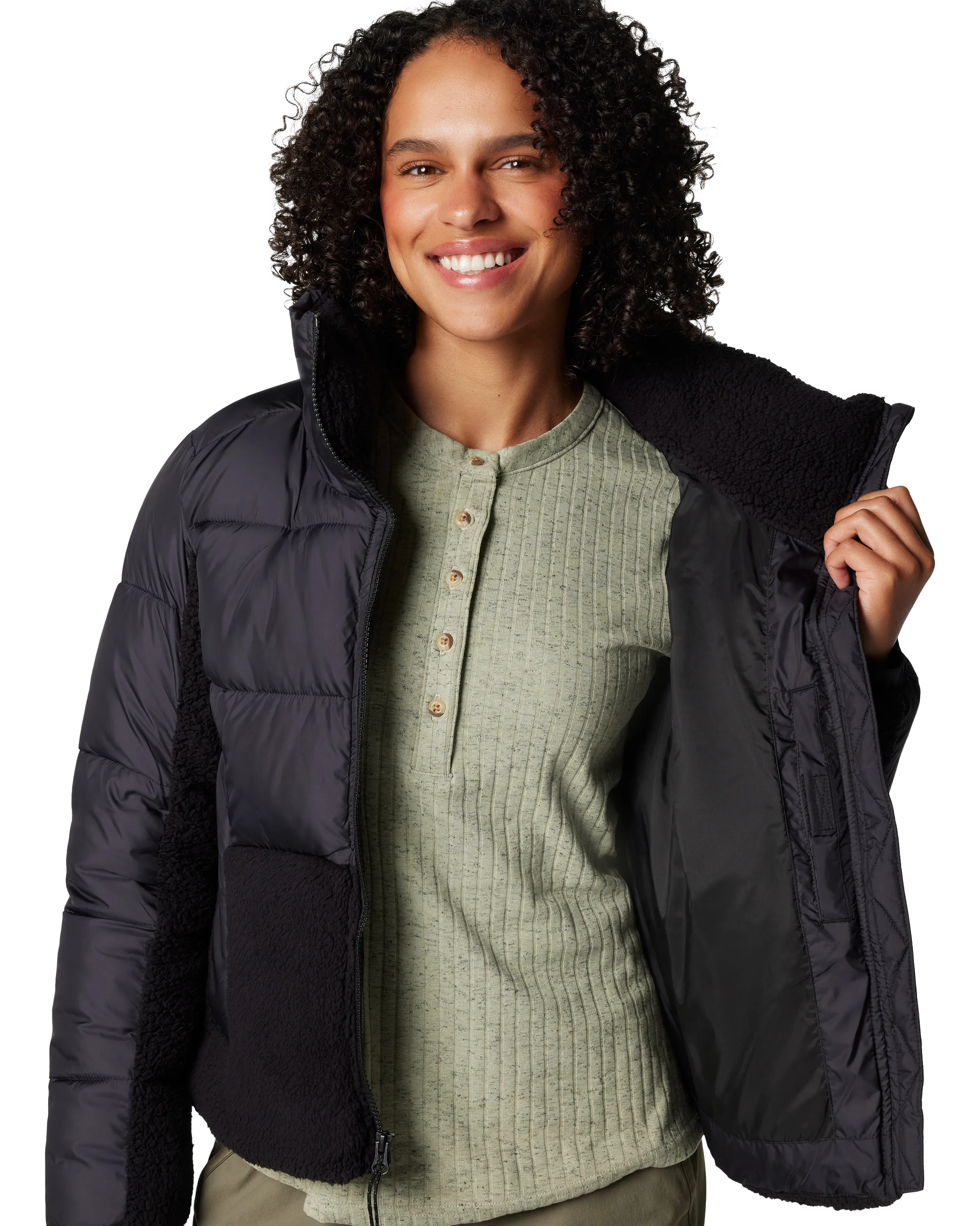 Leadbetter Point II Sherpa Hybrid Jacket in Black