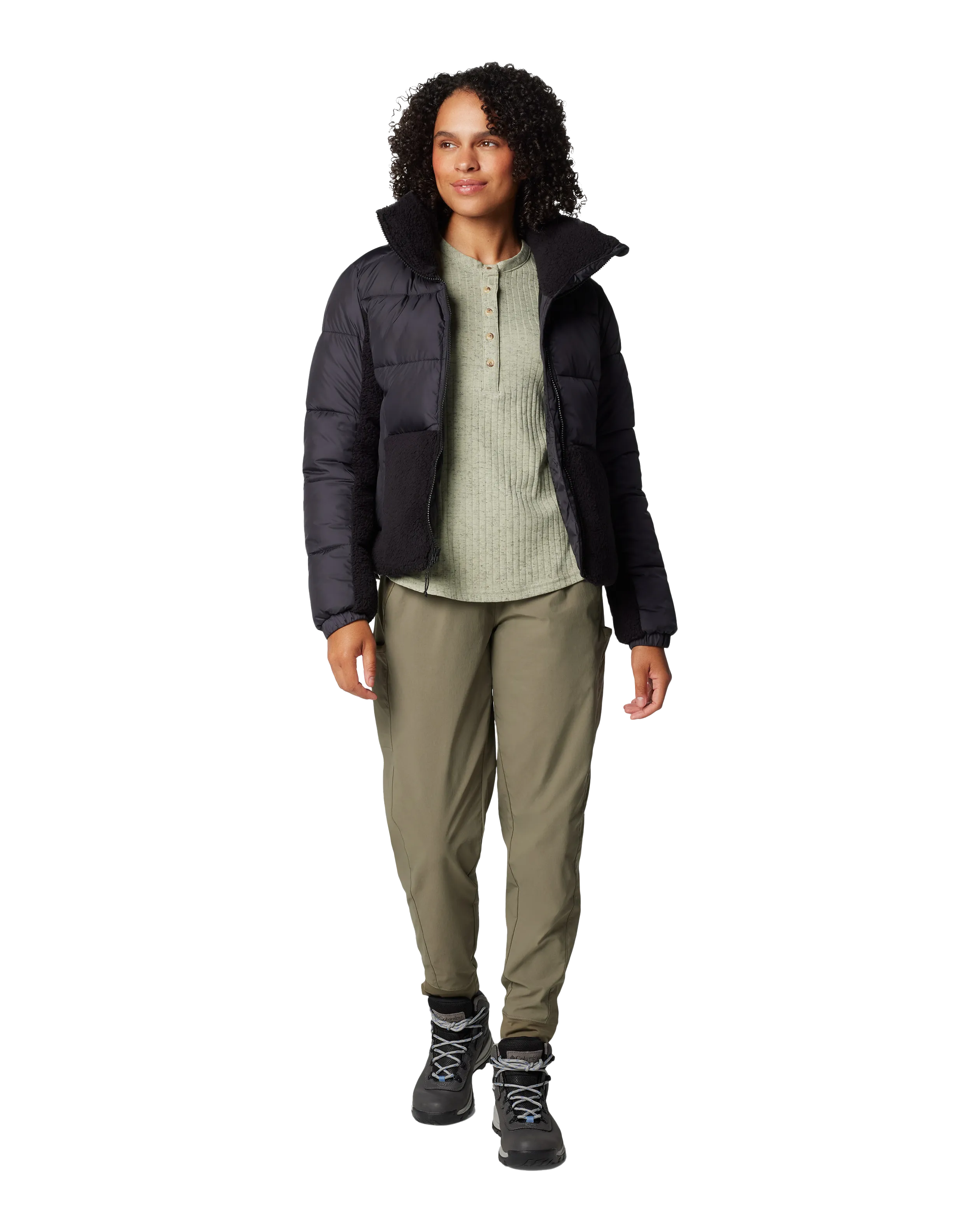 Leadbetter Point II Sherpa Hybrid Jacket in Black