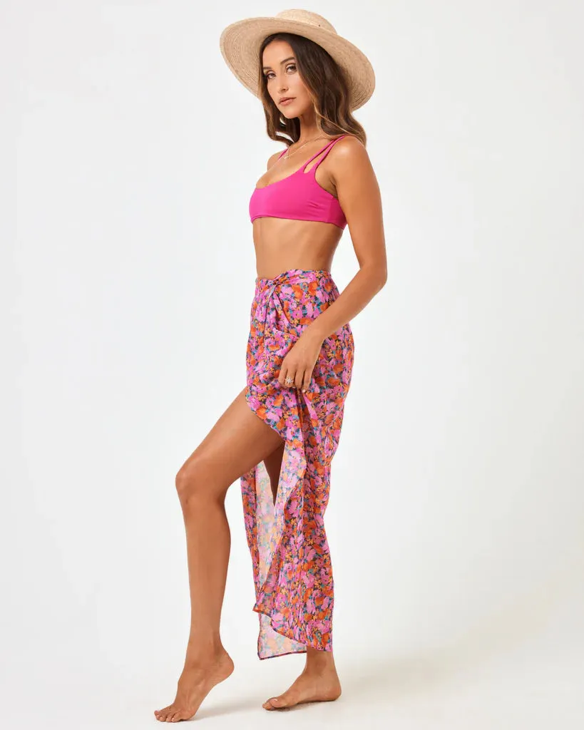 LSPACE Mia coverup skirt-Positively Poppies