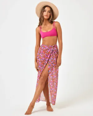 LSPACE Mia coverup skirt-Positively Poppies