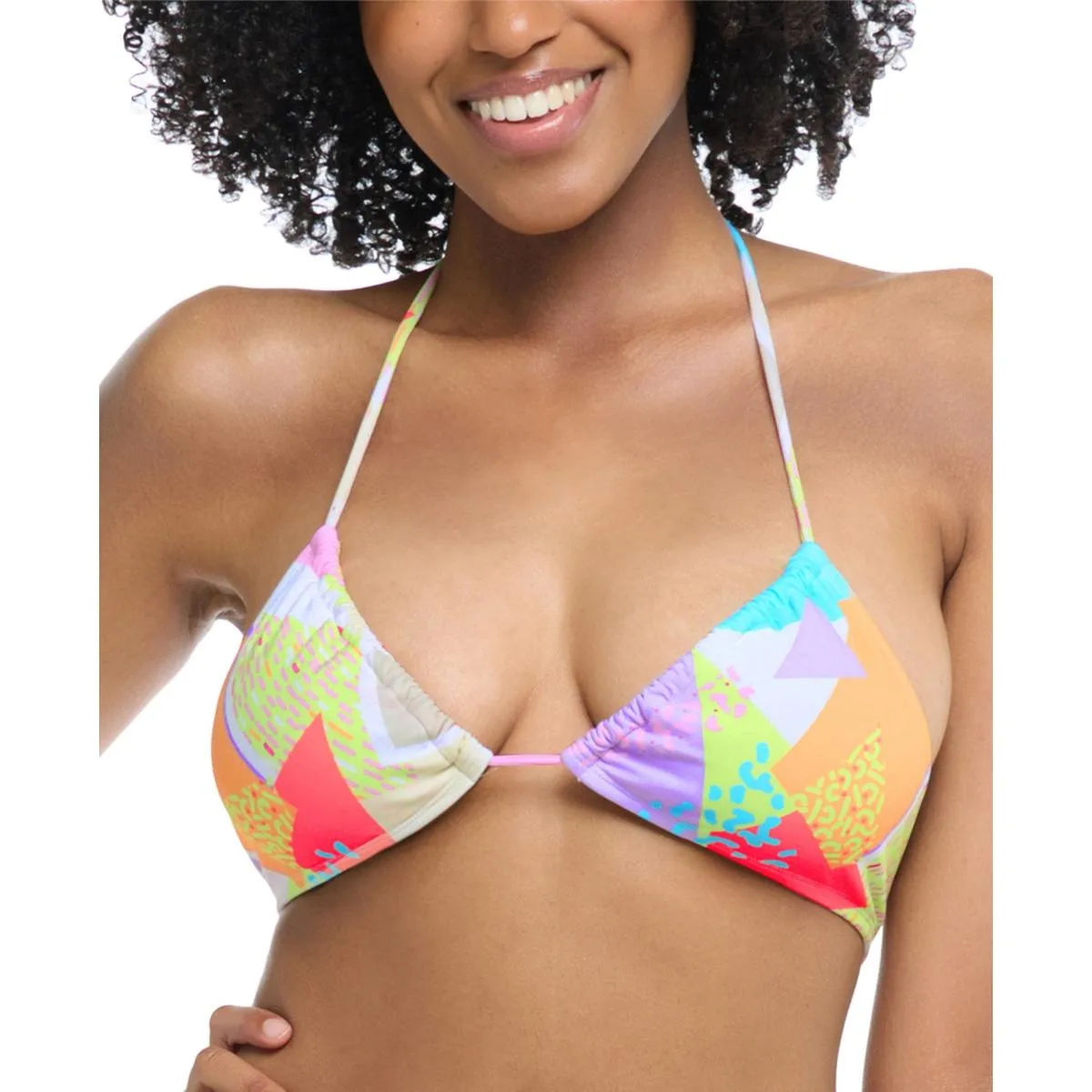 Luana Womens Printed Strappy Bikini Swim top