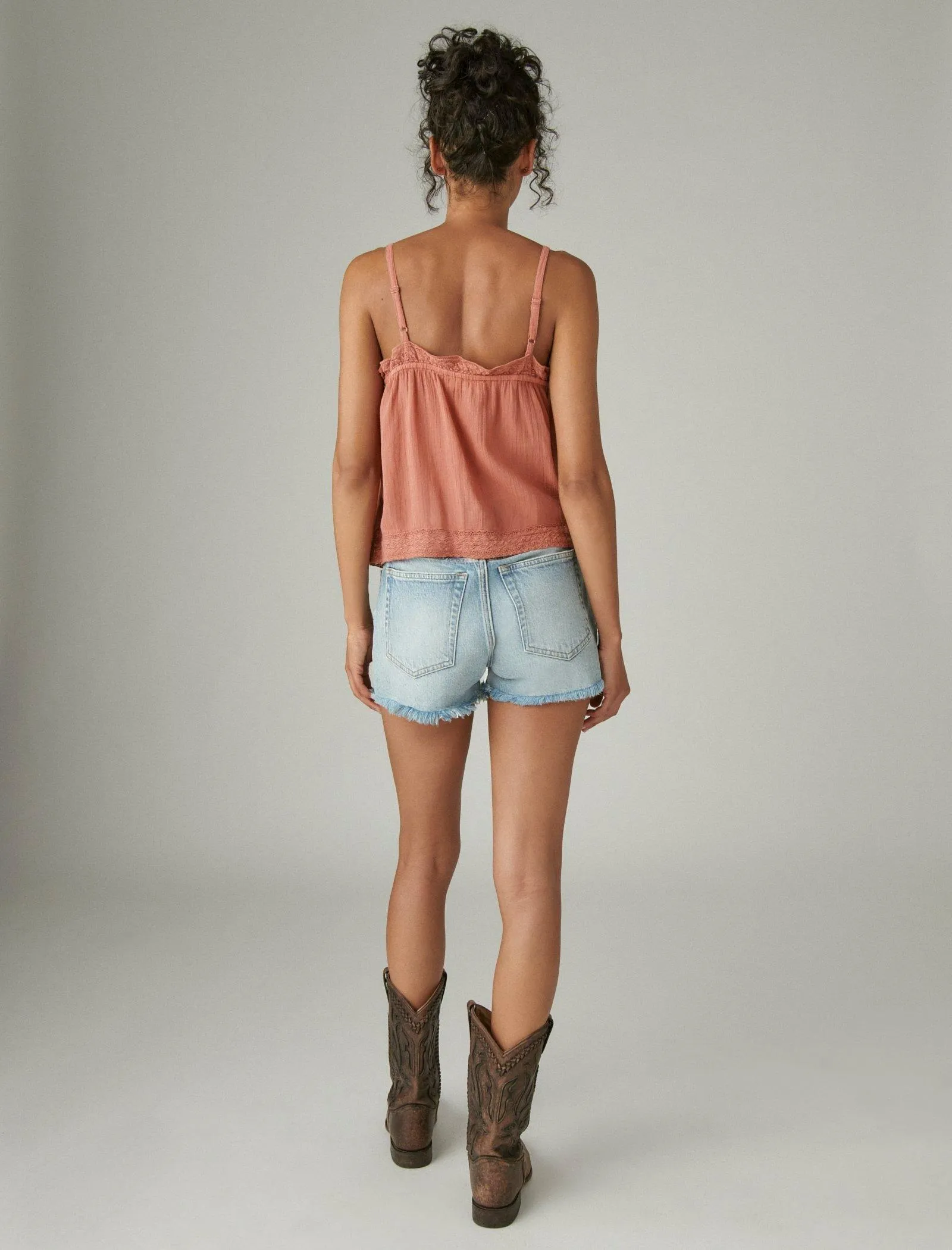 Lucky Brand Women's Lace Button Front Cami