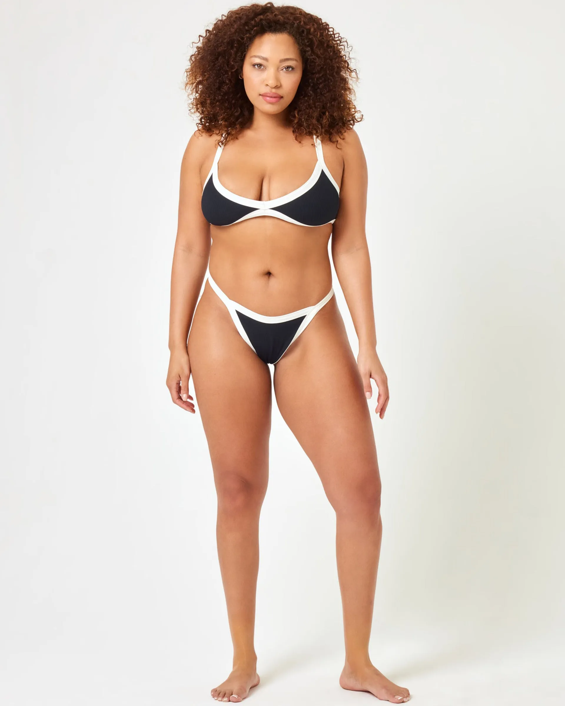 Mackenzie Bikini Bottom - Black-Cream