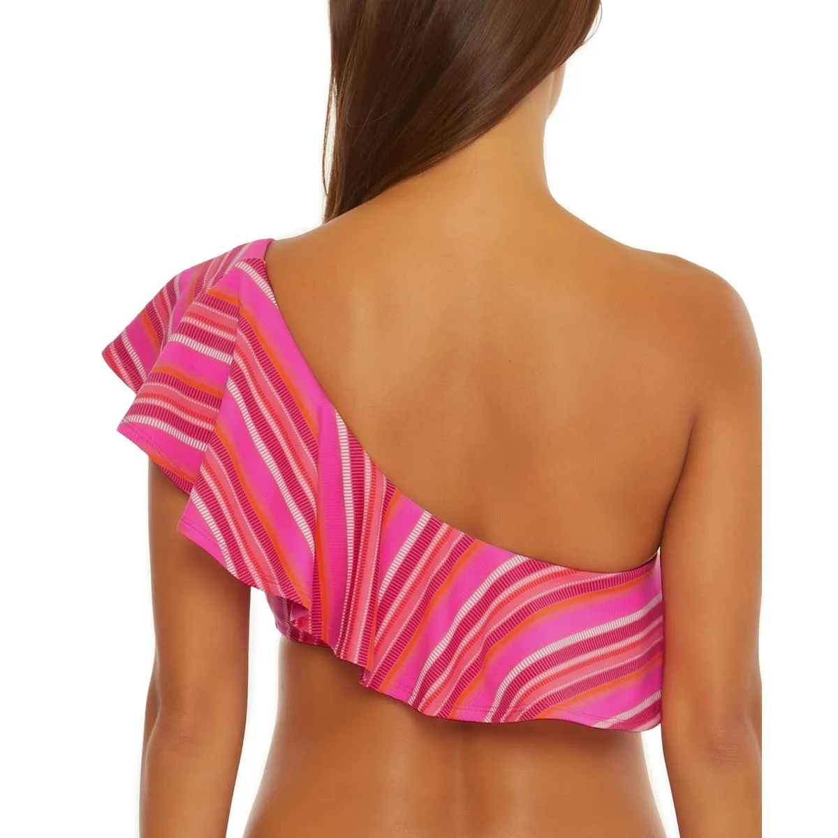 Marai Ruffle Womens Ruffled Polyester Bikini Swim top