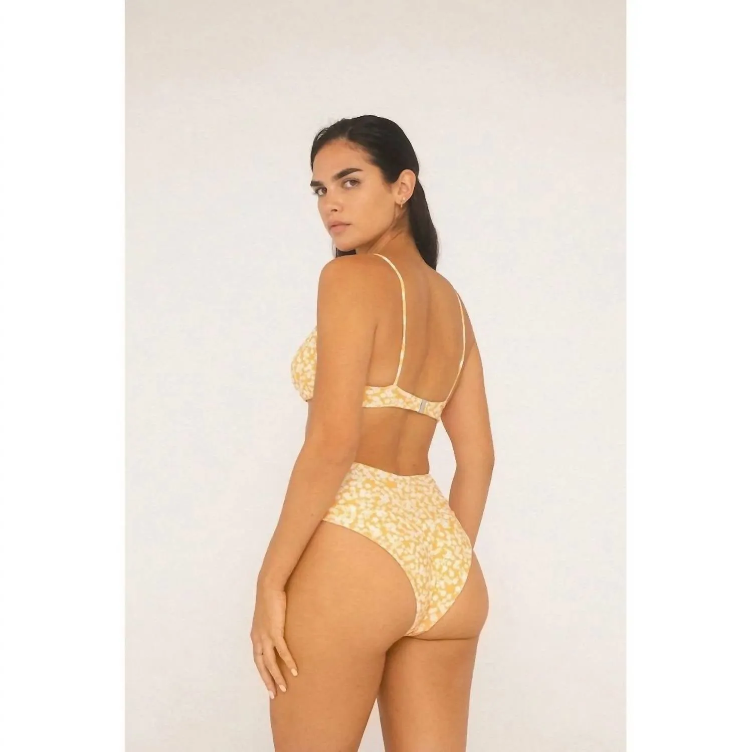 Margot Top Mango Mini Floral In Mango Floral