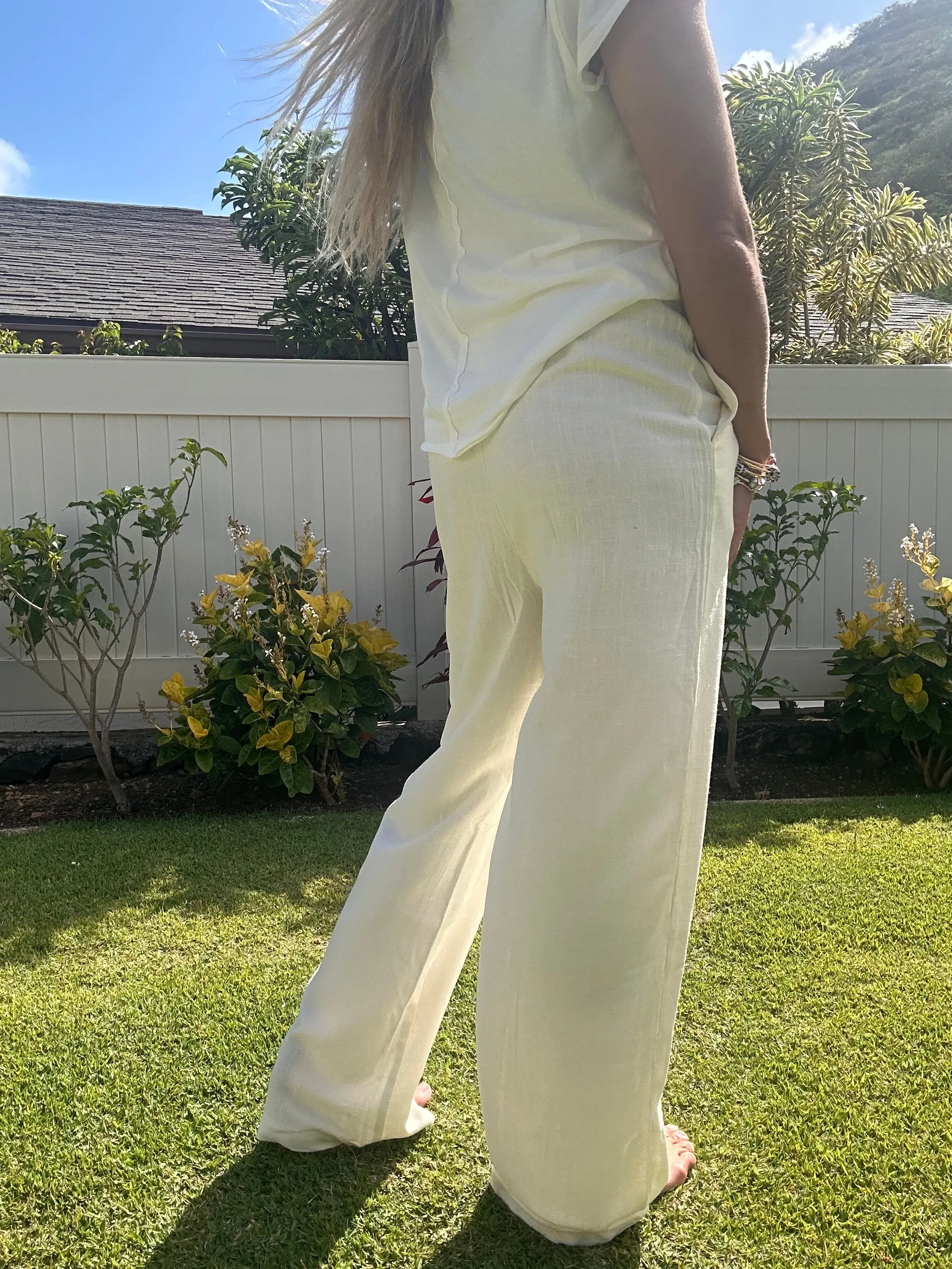 Mediterranean Stroll linen pant