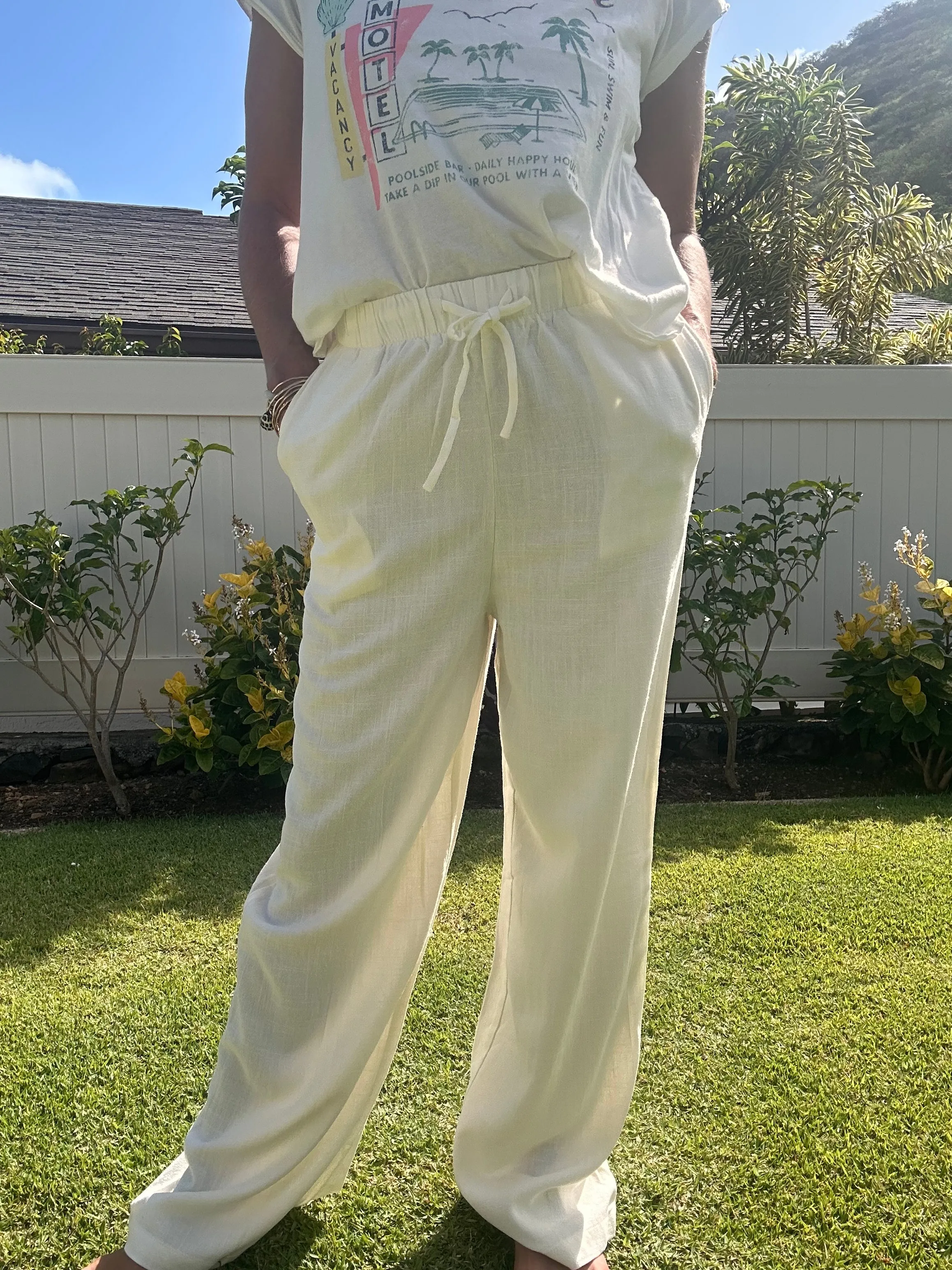 Mediterranean Stroll linen pant