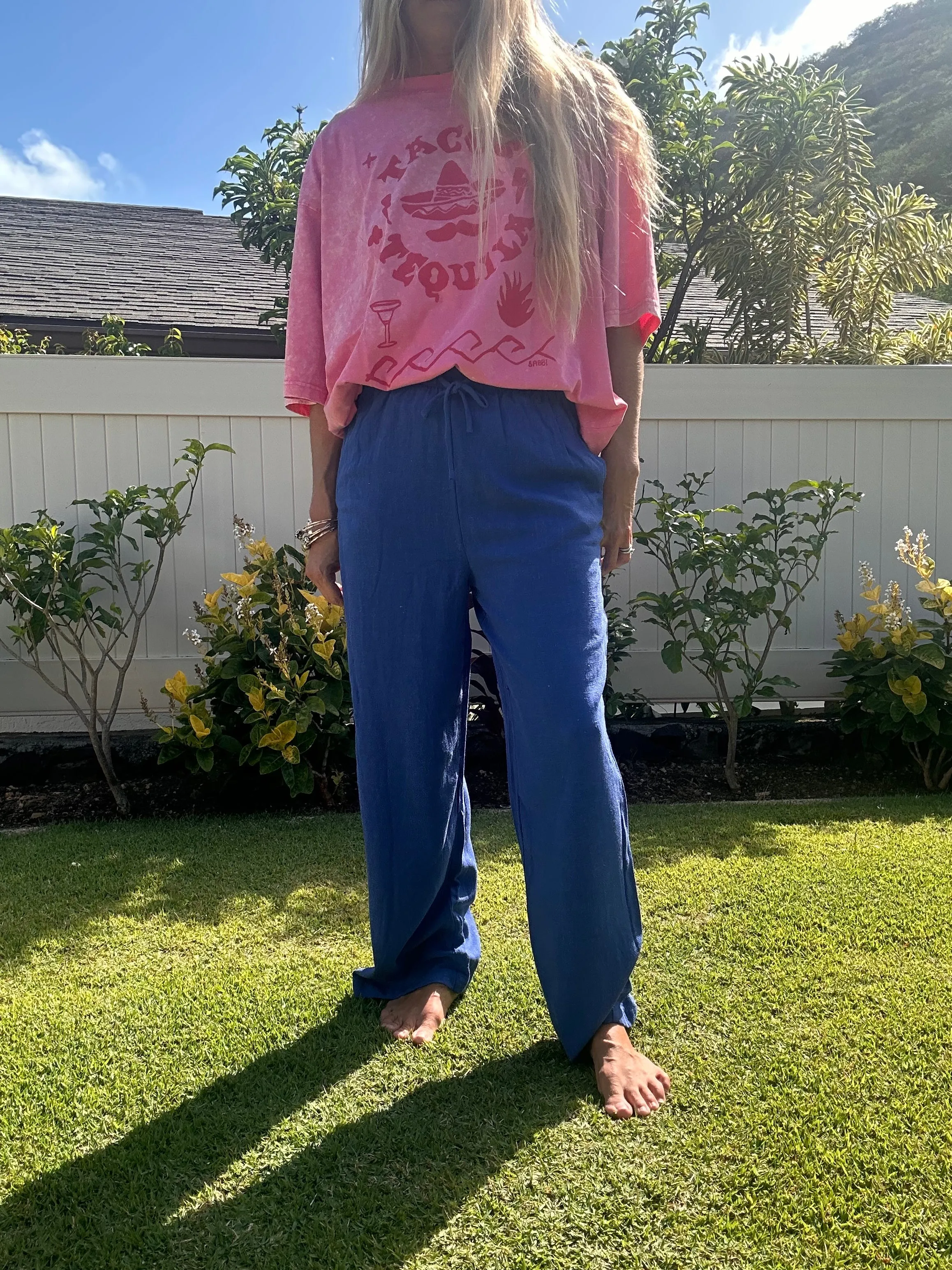 Mediterranean Stroll linen pant