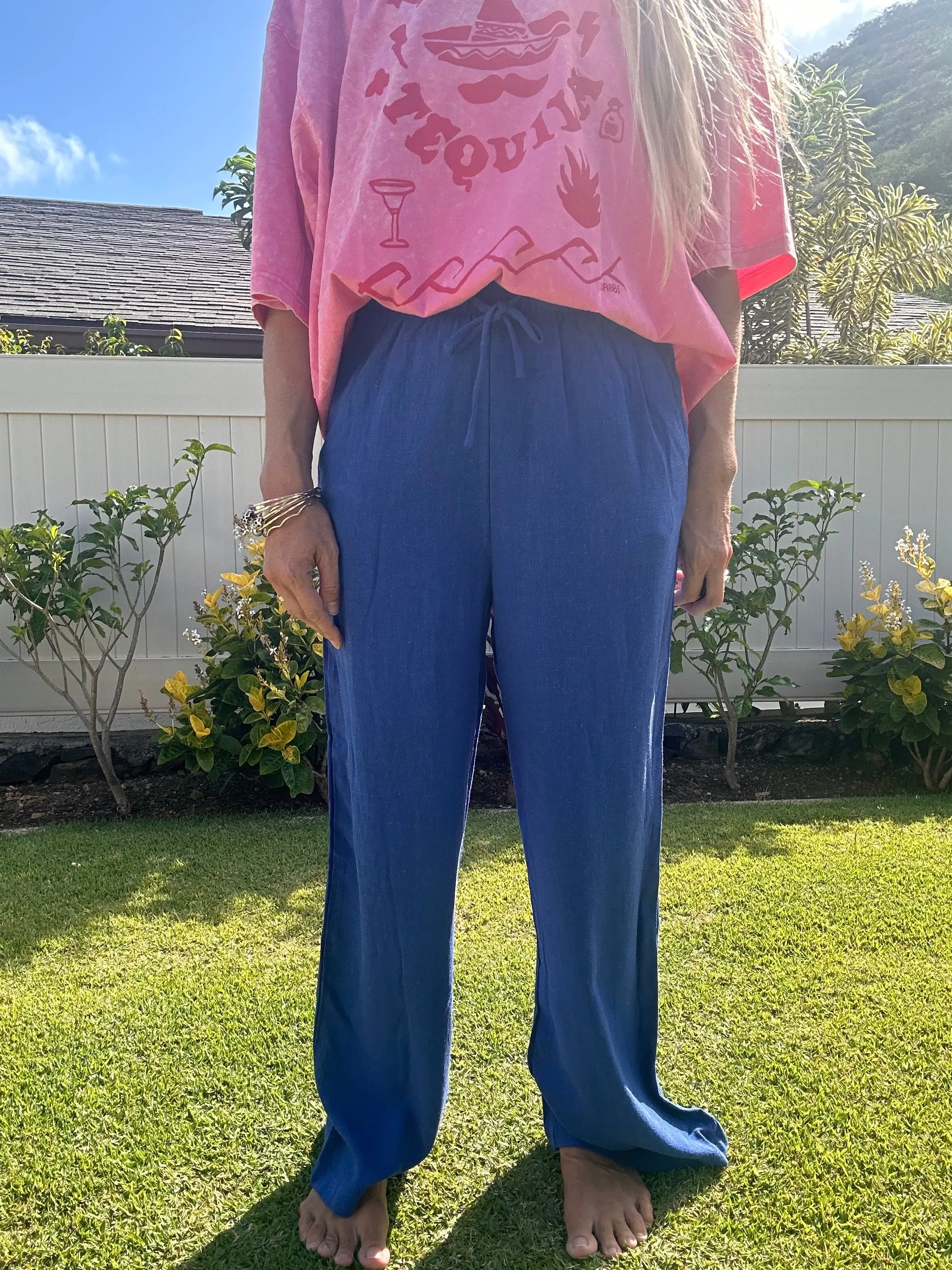 Mediterranean Stroll linen pant