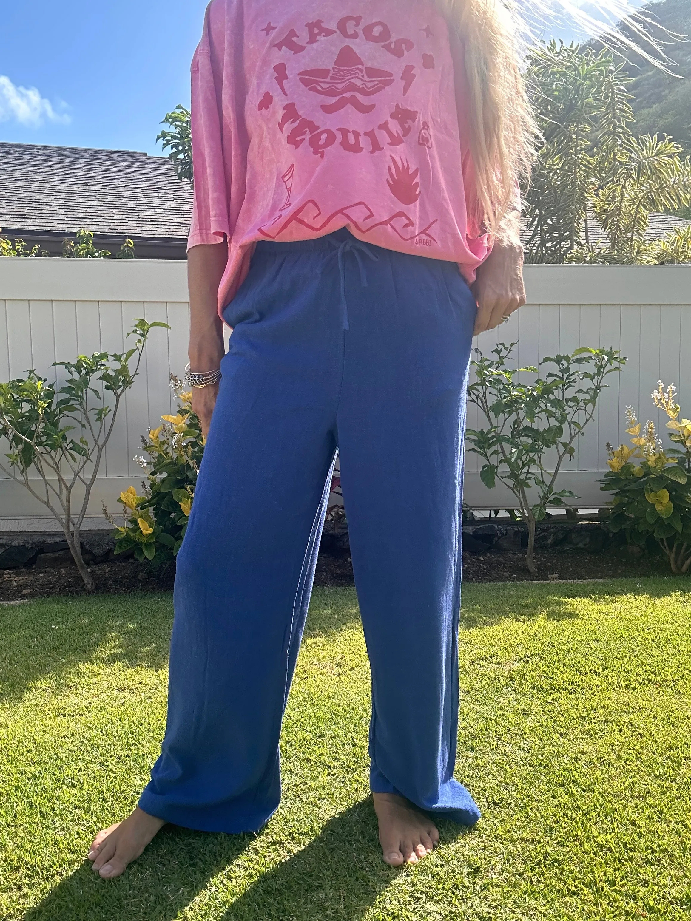 Mediterranean Stroll linen pant