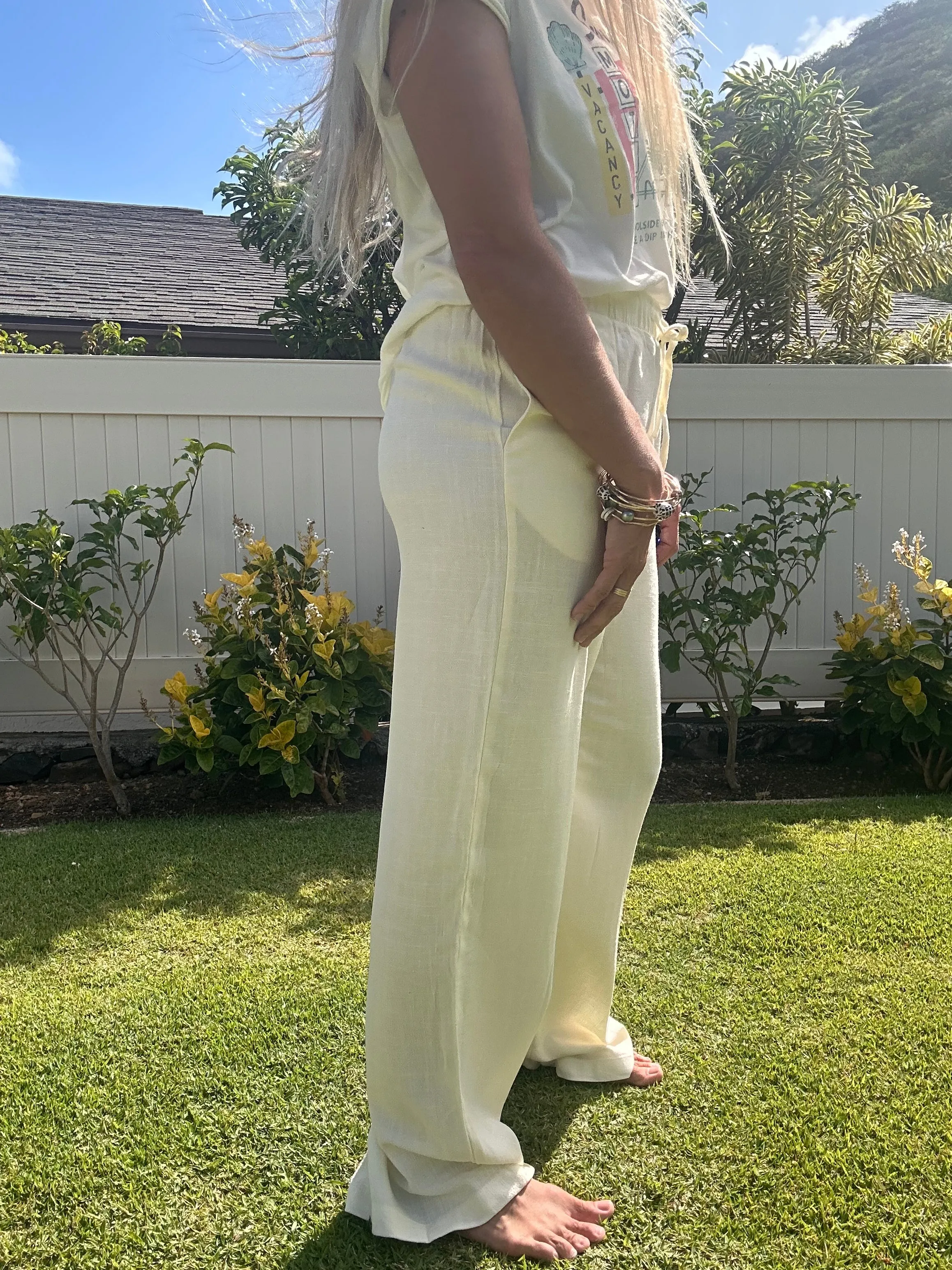 Mediterranean Stroll linen pant