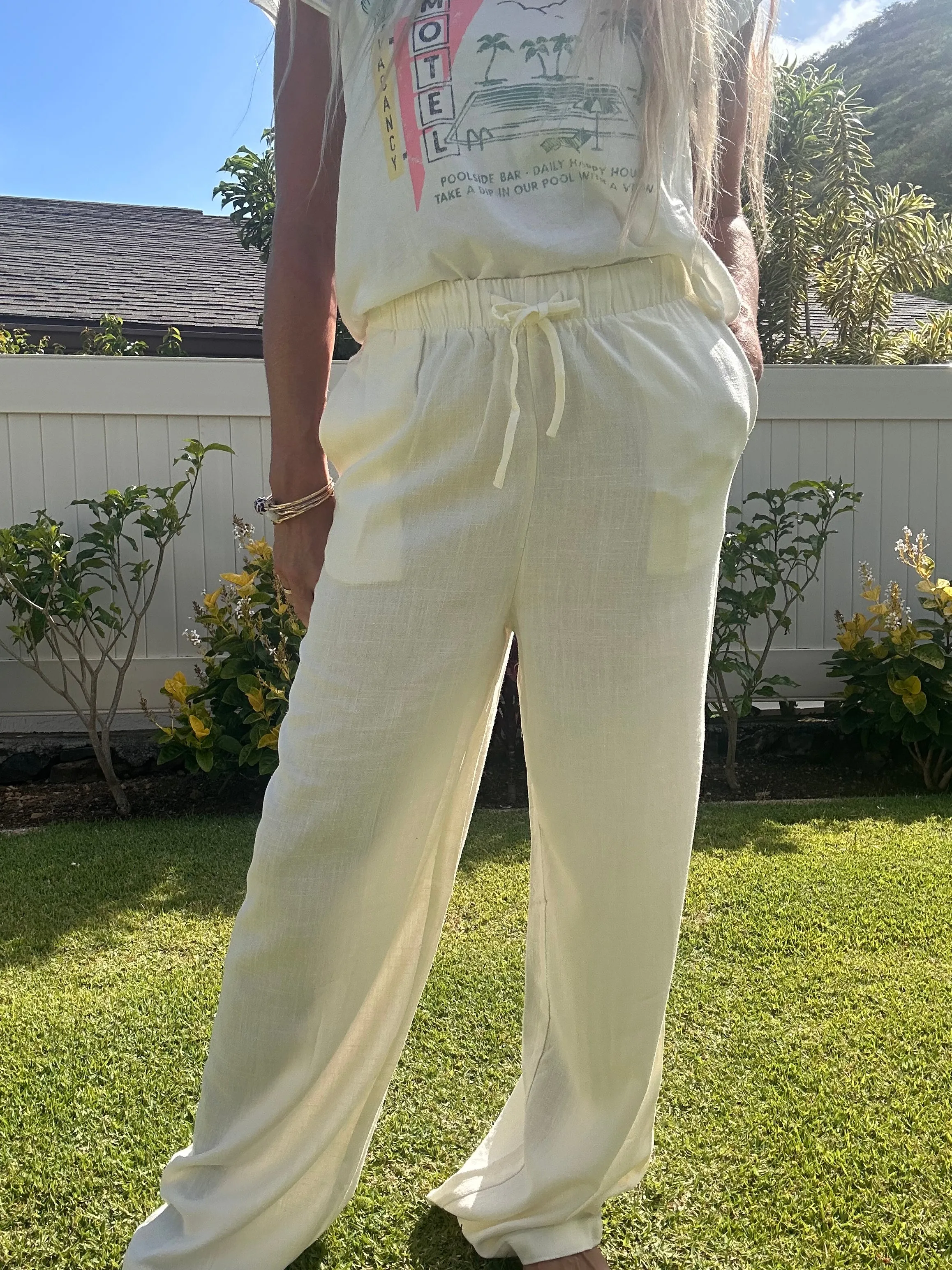 Mediterranean Stroll linen pant