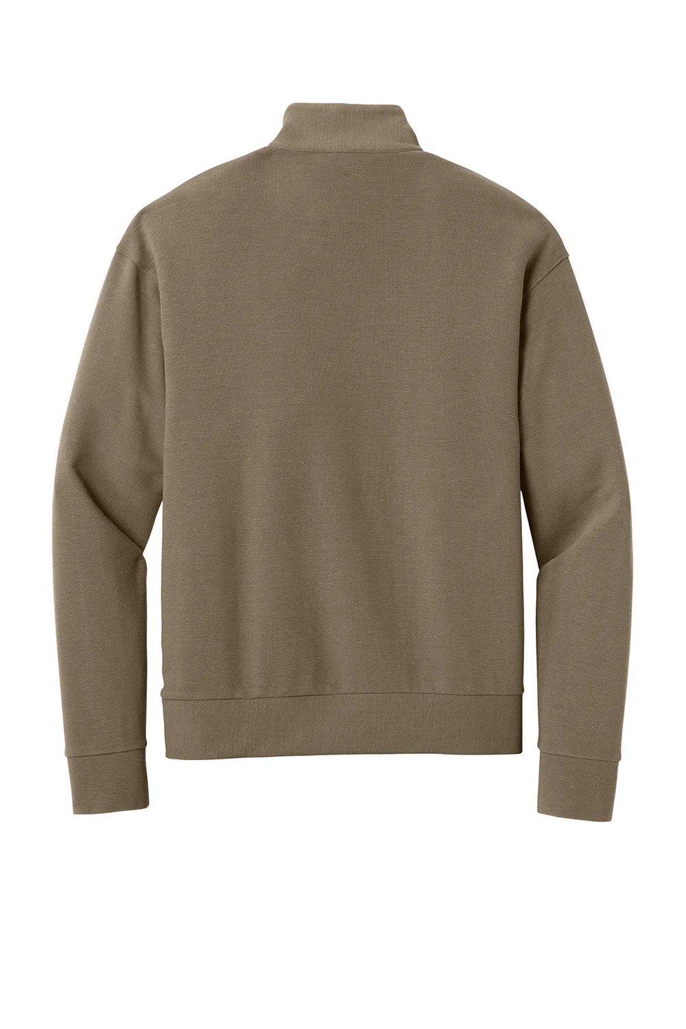 Mercer Mettle Mens Linear Texture Odor Resistant 1/4 Zip Sweatshirt - Warm Taupe Brown
