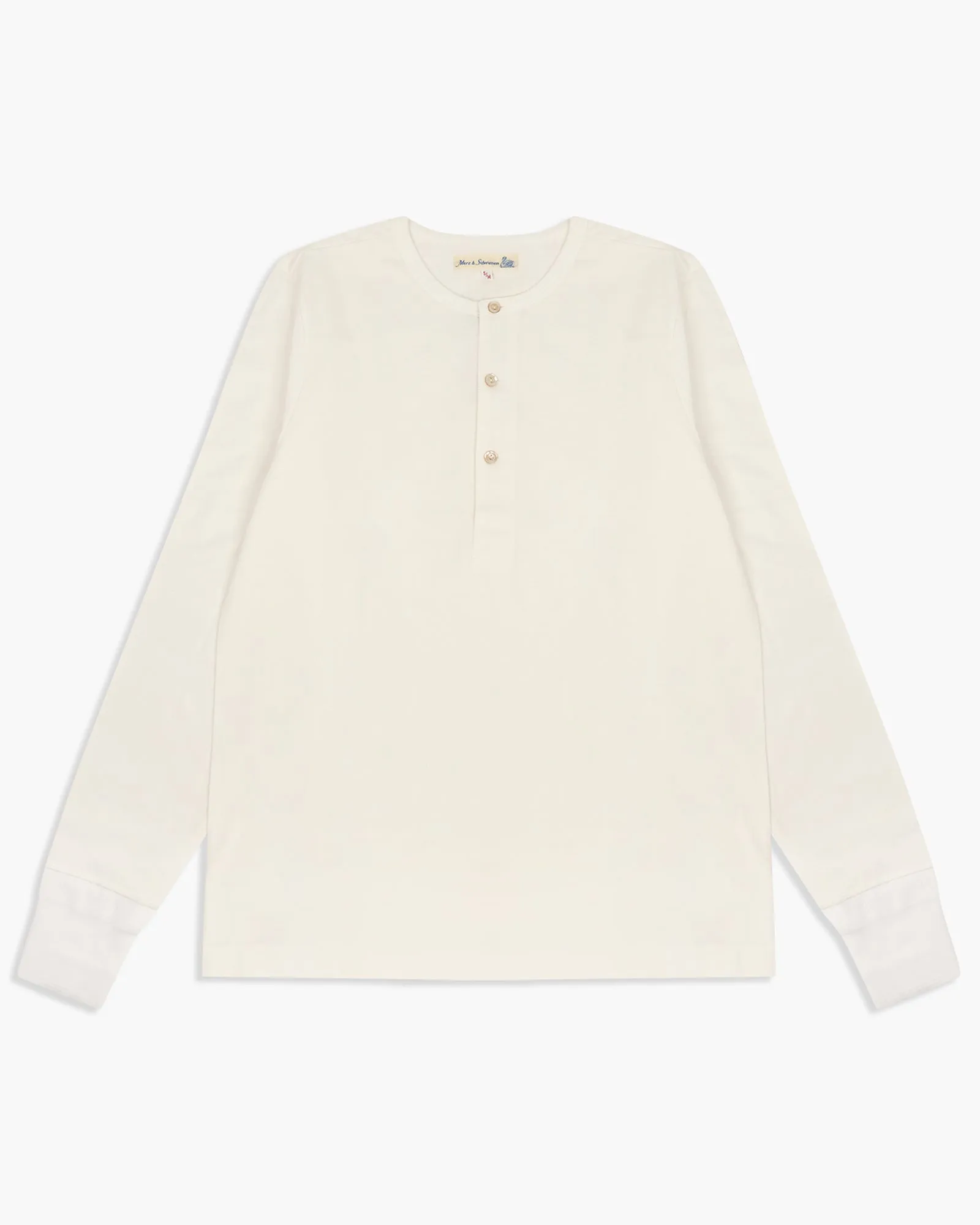 Merz b. Schwanen Good Originals 206 7.2oz Loopwheeled Henley - White