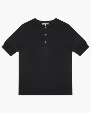 Merz b. Schwanen Good Originals 207 7.2oz Loopwheeled S/S Henley - Charcoal