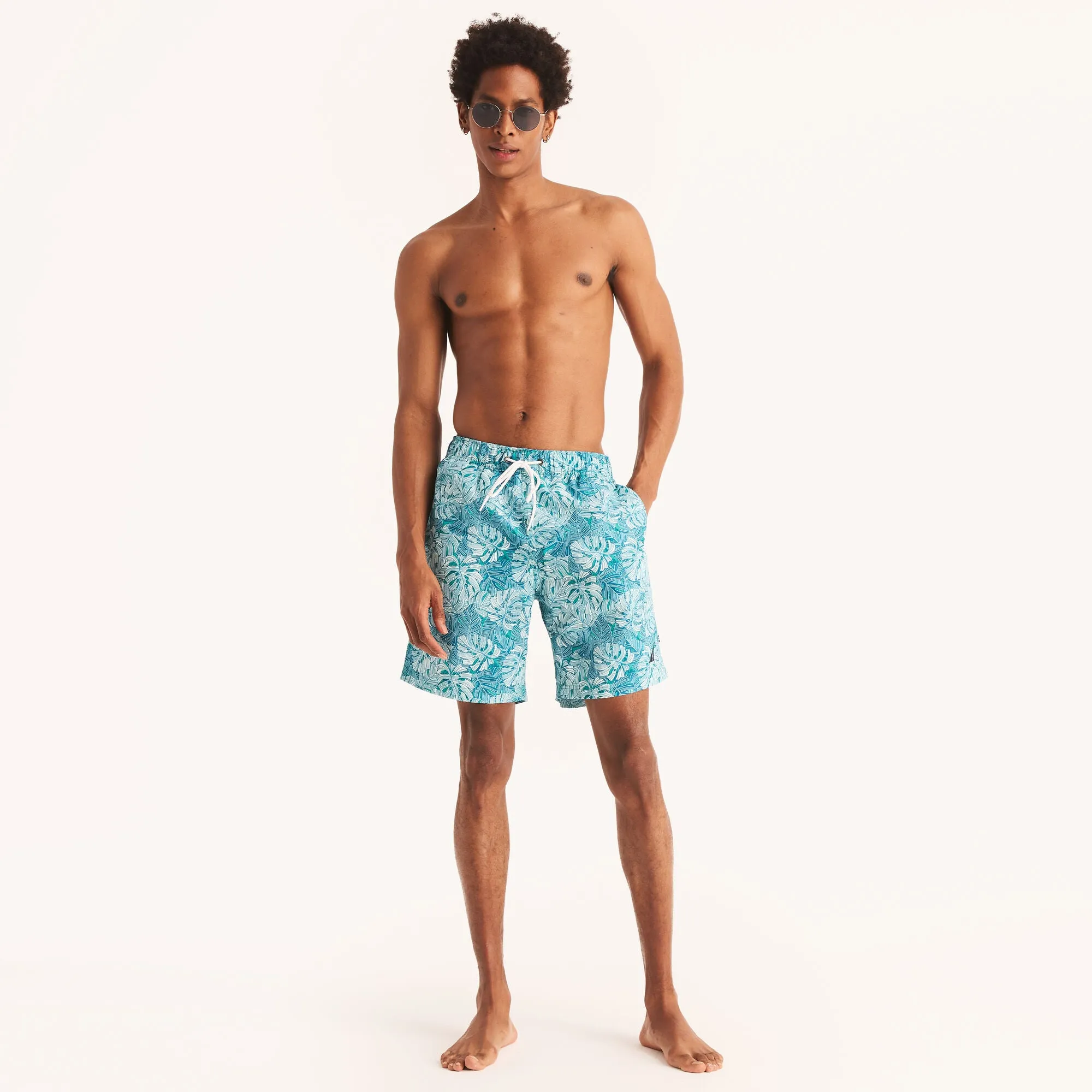 Nautica Mens Big & Tall Sustainably Crafted 8" Printed Quick-Dry Swim