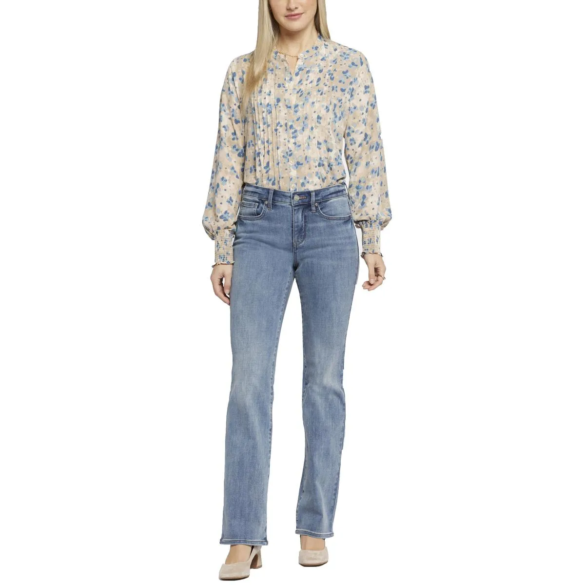 NYDJ Womens Barbara Denim Bootcut Jeans