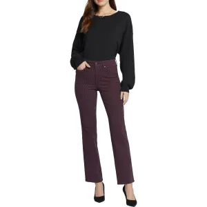 NYDJ Womens Marilyn Striped Denim Straight Leg Jeans
