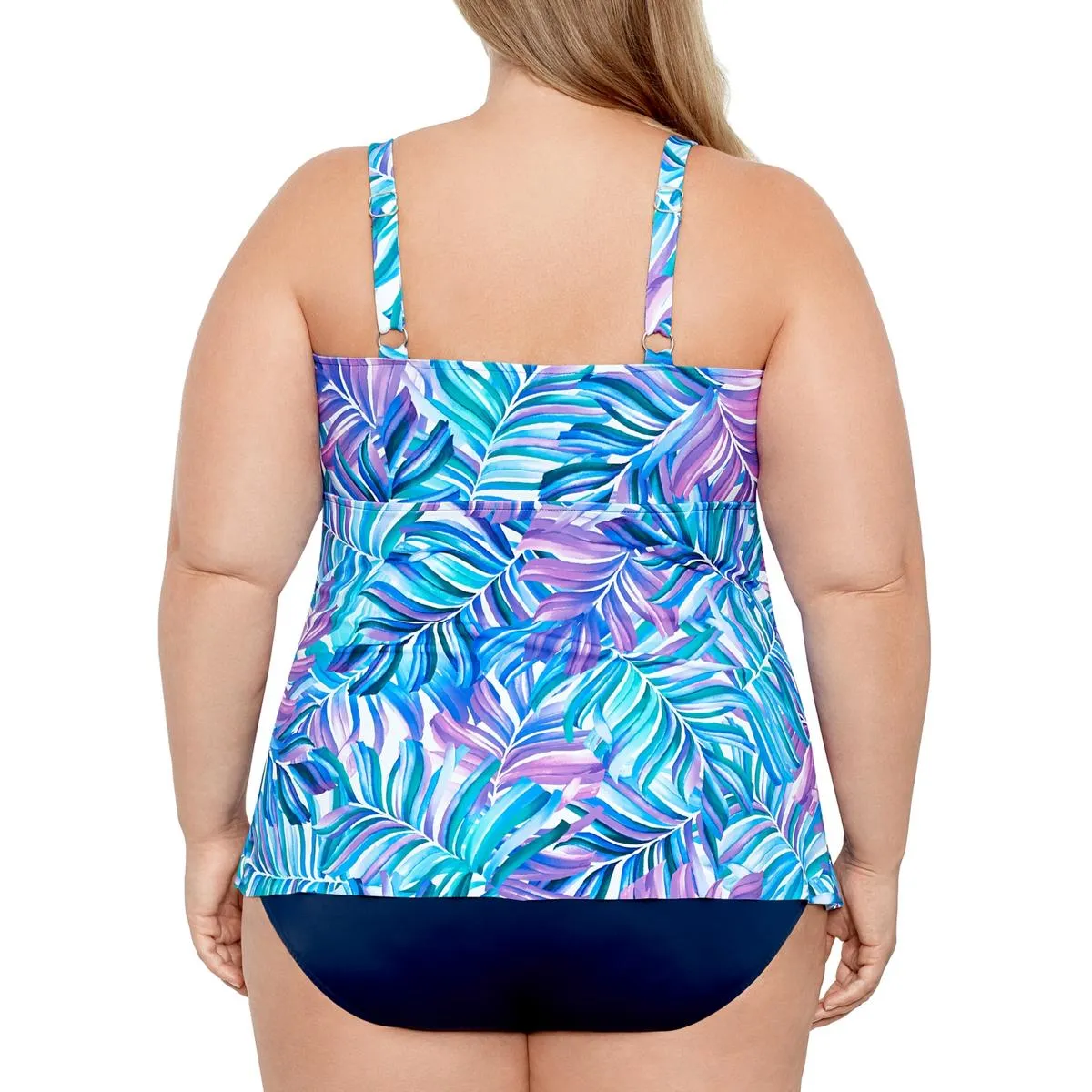 Plus Womens Beachwear Tummy Control One-Piece Swimsuit