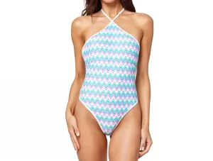 Print Maribella Classic One Piece In Ombre Chevron