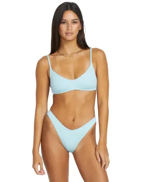 Pucker Up Scoop Crop Bikini Top - Cloud Blue