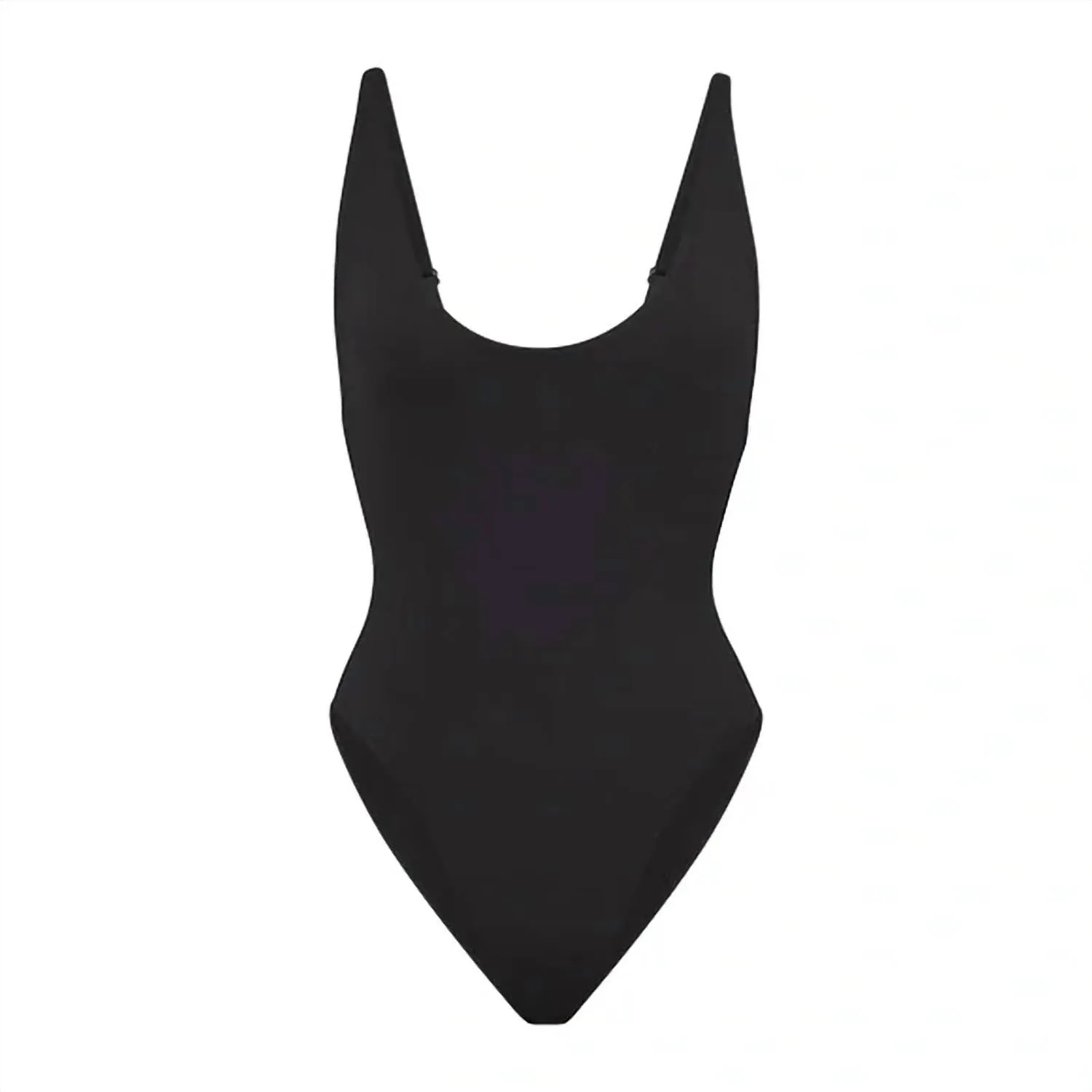 Recycled Swim Scoop Neck Onepiece In Onyx