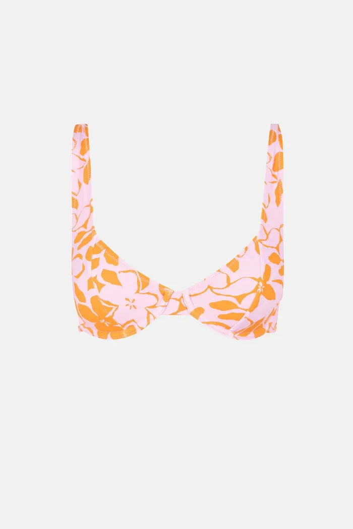 RHYTHM Bora Bora Floral Panelled Underwire Top - Pink