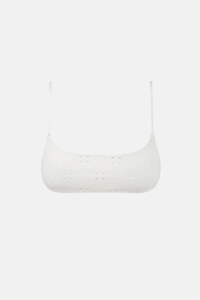 RHYTHM Brighton Eyelet Crop Bralette bikini top