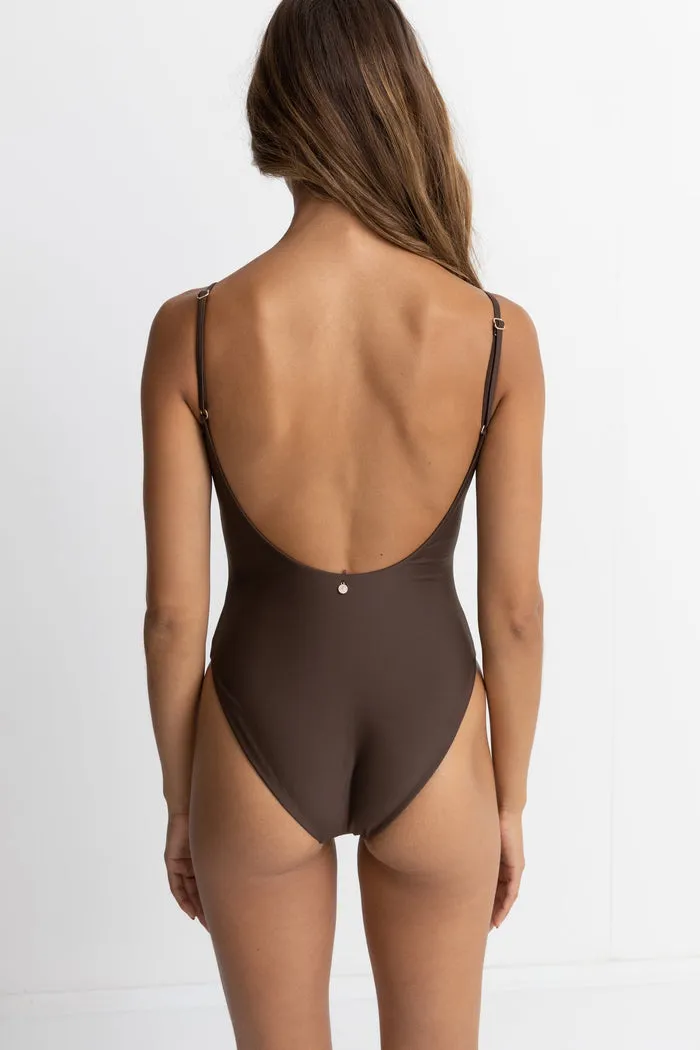 Rhythm Classic Minimal One Piece-Chocolate
