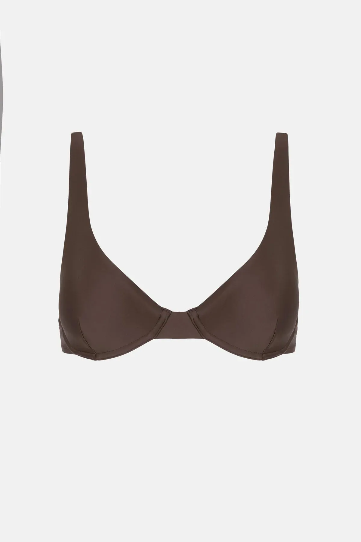 RHYTHM Classic Underwire bikini top-Chocolate