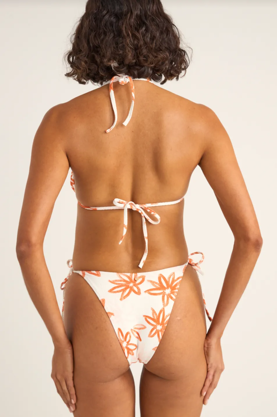 RHYTHM Sanctuary Floral Slide Tri Bikini Top - White