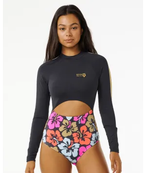 Rip Curl Hibiscus Heat Plice L/S One Piece-Multi