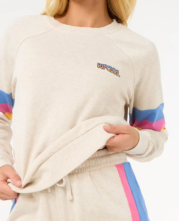 Rip Curl Las Dalias Colorblock Shorts-Oatmeal Marle