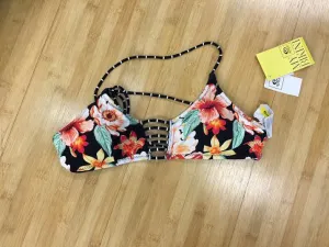 Rip Curl Tropic Wind Women's Floral Black Bra Top GSIFB7BLK