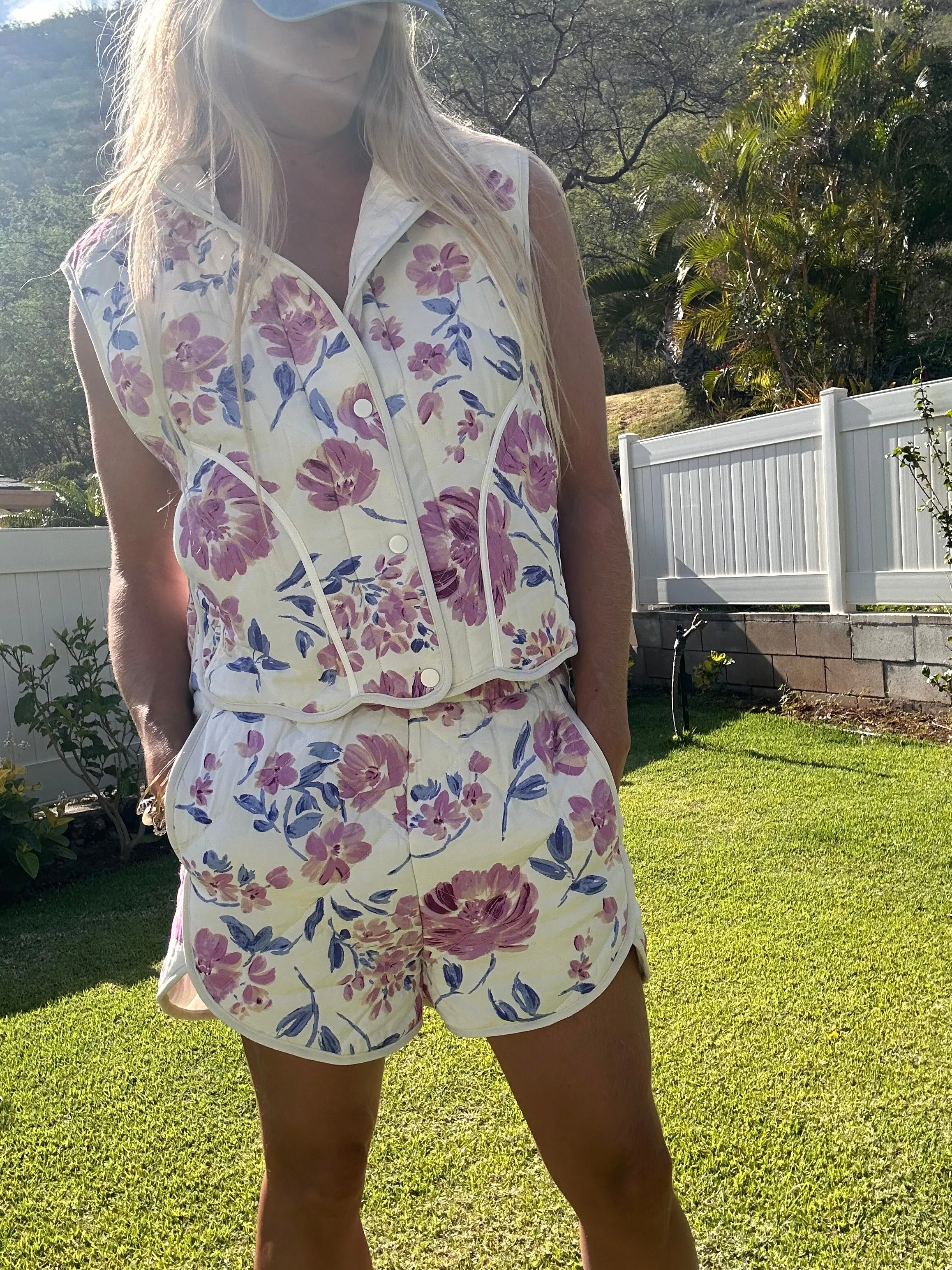 Romance Me quilted shorts